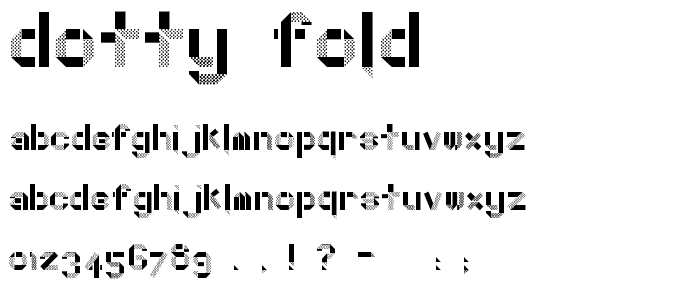 Dotty Fold font